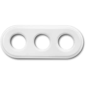 Fontini Garby Colonial ramme, 3 moduler, vitt porslin