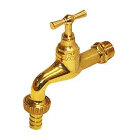 Aftapventil poleret messing 1/2" Nippel/Nippel