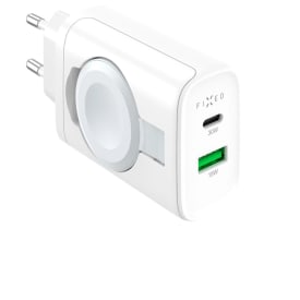 Fixed USB-A & C adapter med Apple Watch-laddare