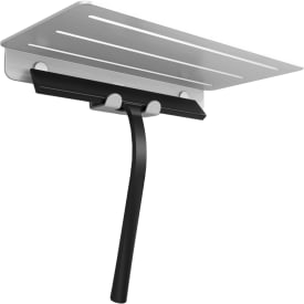 Aloop X brusehylde med bruseskraber, mat aluminium