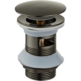 Zen Sanitary bottenventil, push-open, svart krom