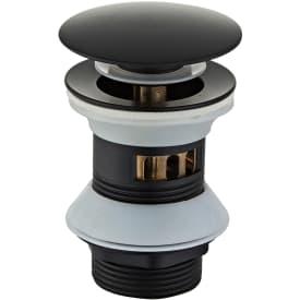 Zen Sanitary bottenventil, push-open, svart