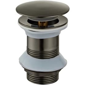 Zen Sanitary bottenventil, push-open, svart krom