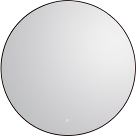 Cassøe Toscana speil med lys, touch, Ø90 cm, sort