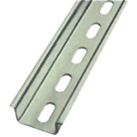 2 meter Dinskinne 35x15 mm med hul 6x18 mm, 2 m