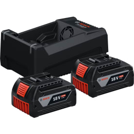 Bosch batteripakke 18V med 2x5,0 Ah akku og GAL 12V/18V-80 lader