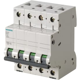 Siemens dvärgbrytare C 3P+N 10A, grå