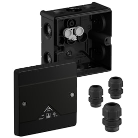 Forgreningsdåse Abox 040-L/sw/S-W, IP66, IK07, VDE, sort