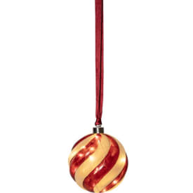 Star Trading Polka julkulor med belysning, 12 cm