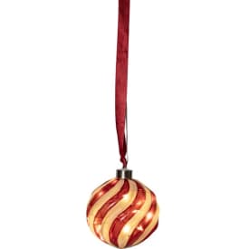 Star Trading Polka julkulor med belysning, 10 cm