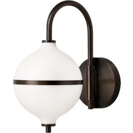 Rebello Decor Eternal Moonlight væglampe, bruneret messing/sort, Ø15 cm
