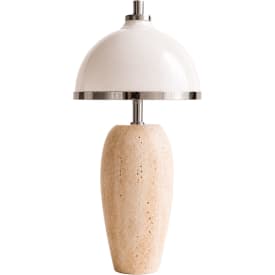 Rebello Decor Eternal Moonlight genopladelig bordlampe, natursten/krom