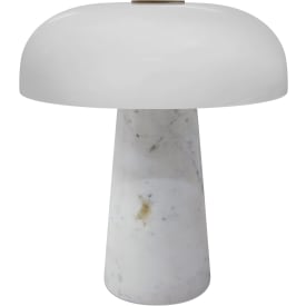 Dtfp Glossy genopladelig bordlampe, hvid marmor