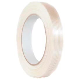 Roliba filamenttape, ligearmeret, klar, 19 mm x 50 m