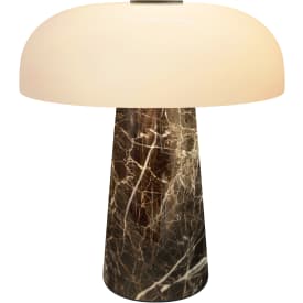 Dtfp Glossy genopladelig bordlampe, gråbrun marmor