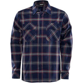 Fristads flanellskjorte, marineblå, str. 3XL
