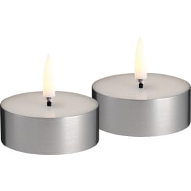 Uyuni XL LED telys, batteri, sølv