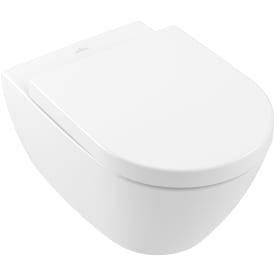Villeroy & Boch Subway 2.0 vegghengt toalett, u/skyllekant, CeramicPlus, 37x56 cm, hvit
