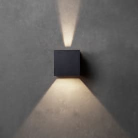 Lumenlight Toscana udendørs væglampe, 2x5W, sort