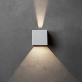 Lumenlight Toscana utomhus vägglampa, 2x5W, vit