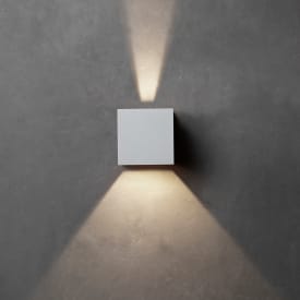 Lumenlight Toscana utomhus vägglampa, 2x10W, vit