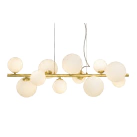 Aneta Lighting Molekyl langbordspendel, messing/hvid