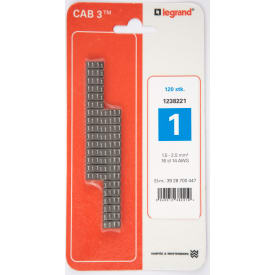 120 stk CAB3 Ledningsmærke 1,5-2,5 mm² mærket: 1 (P120)