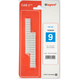 120 stk CAB3 Ledningsmærke 1,5-2,5 mm² mærket: 9 (P120)