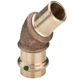 Viega Sanpress vinkel, 45°, tappevann, muffe/nippel, 18 mm