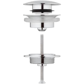 Grohe bunnventil, push-open, krom