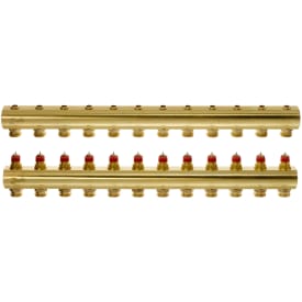 Danfoss 1" värmekretsfördelare, 12 kretsar