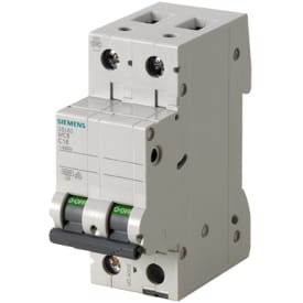 Siemens 5SL Automatsikring 1P+N 10A, grå