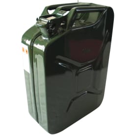 Bensinkanne i grønnlakkert metall, 20 liter