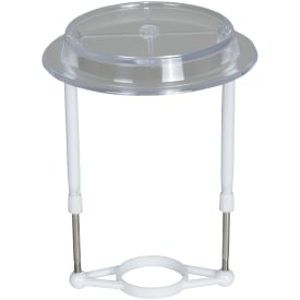 Skärmstativ, vit plast, Ø40mm, flyttbart 14 - 21 cm