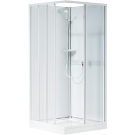 Contura Shower Next NK dusjkabinett overdel, skyvedør, 80x80 cm, mønstret styren