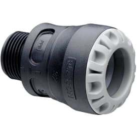 Plasson 63 mm x 1,1/2&quot; overgang med nippel, PP, PN16
