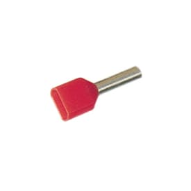 500 stk Grommet Isolert dobbel 2x1,5 mm² rød A1,5-8ETW2
