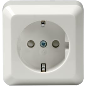 Stikkontakt Schuko singel Jussi ekstern 16A hvit