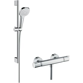 Hansgrohe Croma Select E Vario dusjsett, hvit/krom