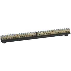 Jord/Nul skinne for gruppetavle 1 x (2 x 16 mm² + 8 x 10 mm²)