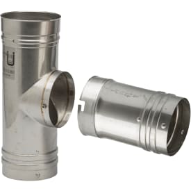 100 mm Metalbestos Omega nedsenkings-T-stykke med 85° avtakbar stuss
