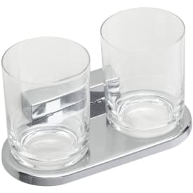 Iris glassholder dobbel forkrommet