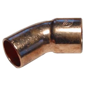 Loddebøyning muffe/nippel, 22 mm - 45°