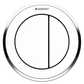 Geberit Omega 10 Round trykknapp, vit/krom