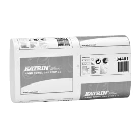 Katrin Plus håndklær 344010, 3-lags, W-brettet, hvite, 90 ark