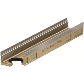 ACO V100S 1000 x 60 mm takrenne med galvanisert ramme/uttak, m/rist