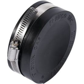 Fernco 155-162 mm flexibel gummiändlock med slangklämma