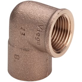 10 stk Messing lodde albue muffe/muffe, 15 mm x 3/8" - 90°