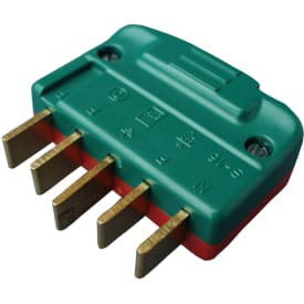 Stikprop 3P+N+J 440V 16A lige brudsikker rød/grøn