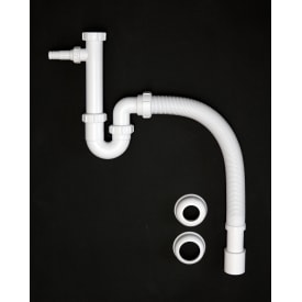 Intra flex  kjøkkenvannlås 1 1/2", hvit